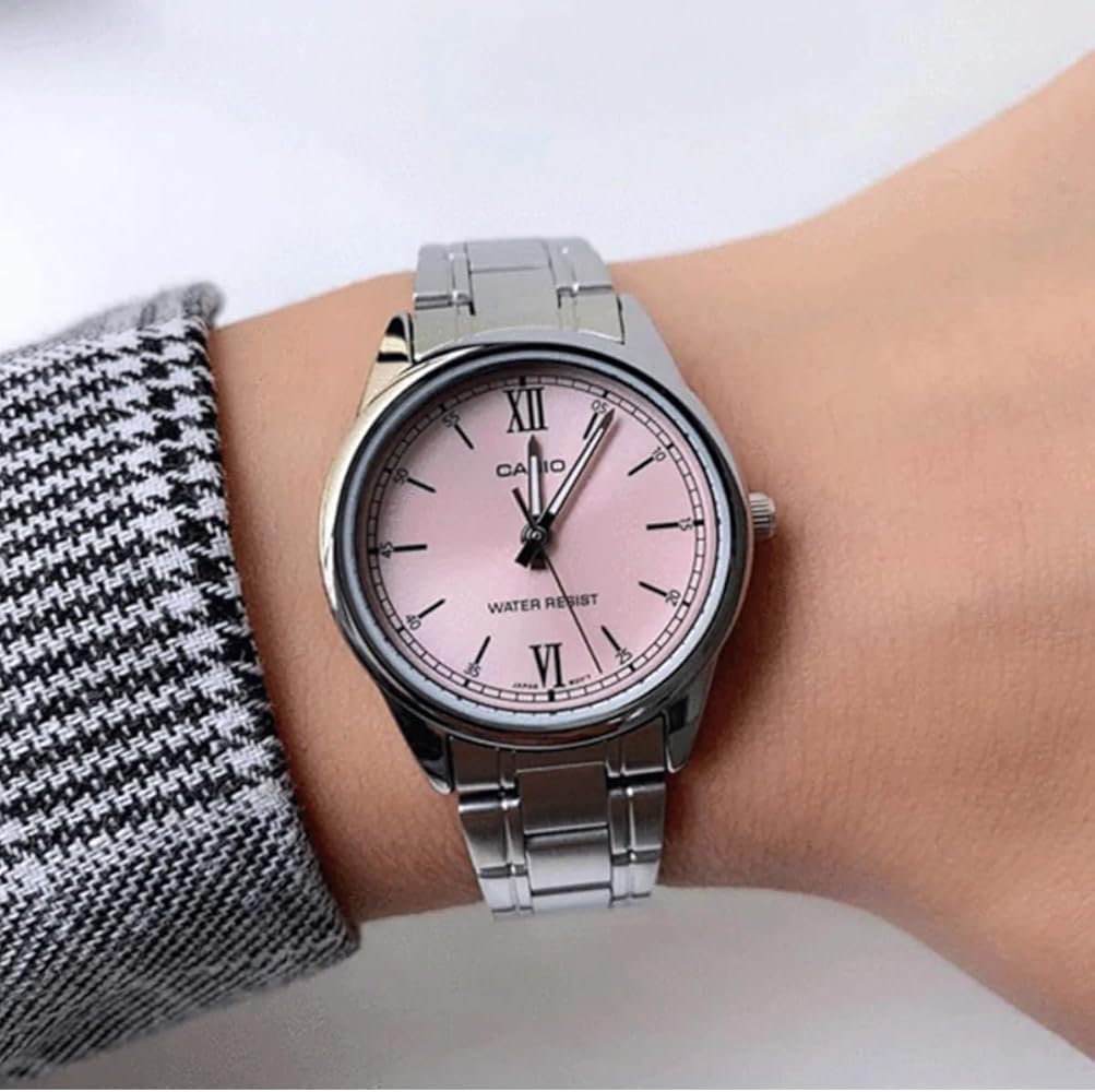 RELOJ PARA MUJER CASIO LTP-V005D-4B2UDF -ROSADO - Tiendas Casio TITEC