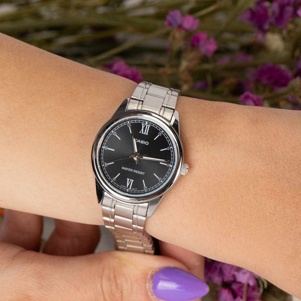 RELOJ PARA MUJER CASIO LTP-V005D-1B2UDF -NEGRO - Tiendas Casio TITEC