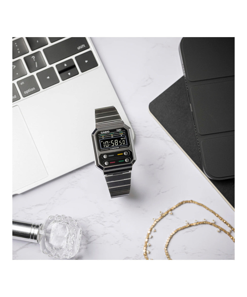 RELOJ CASIO VINTAGE A100WEGG-1ADF -NEGRO - Tiendas Casio TITEC