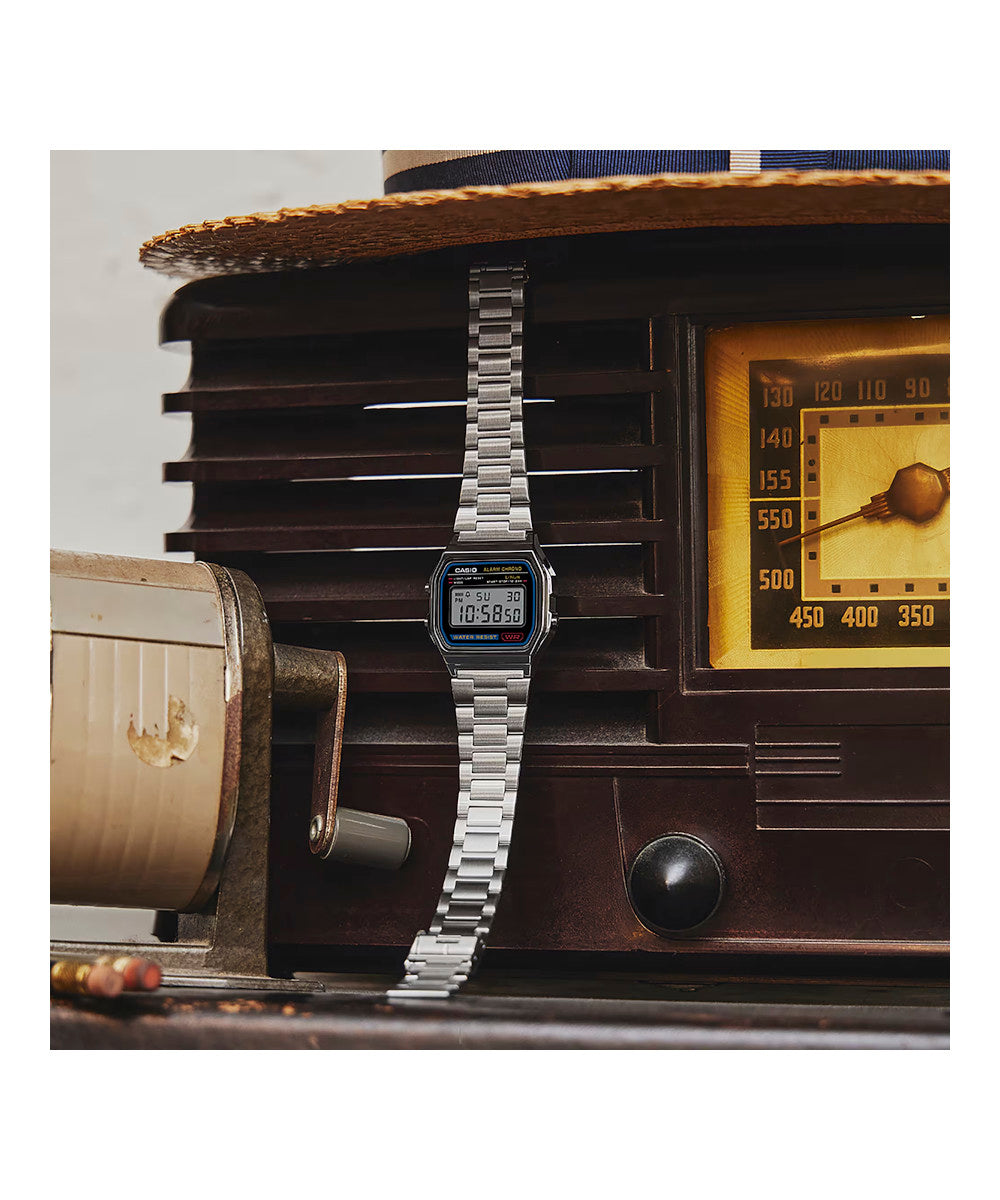 RELOJ CASIO VINTAGE A158WA-1DF-PLATEADO - Tiendas Casio TITEC