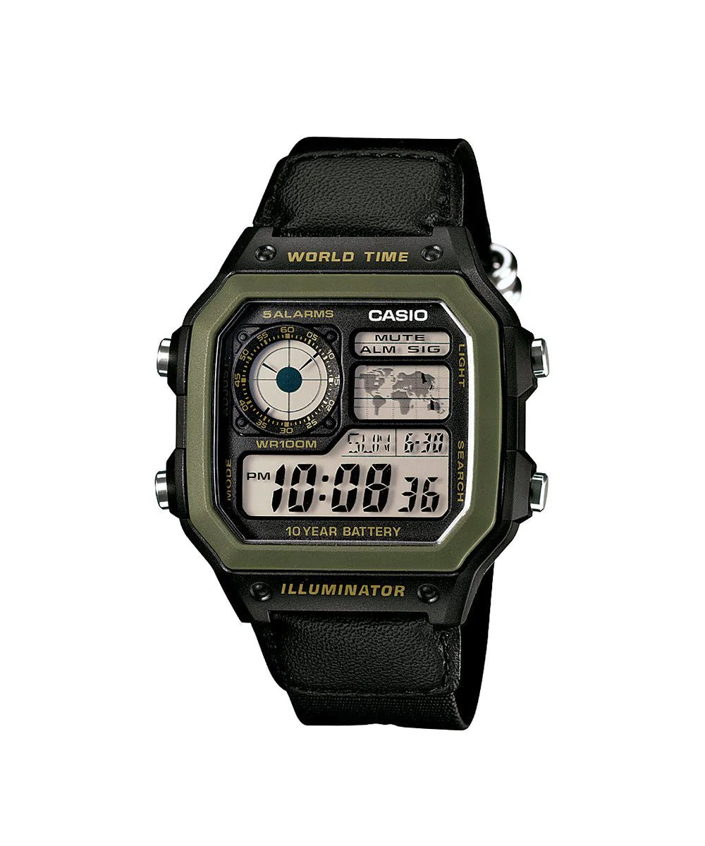 RELOJ PARA HOMBRE CASIO AE-1200WHB-1BVDF -NEGRO - Tiendas Casio TITEC