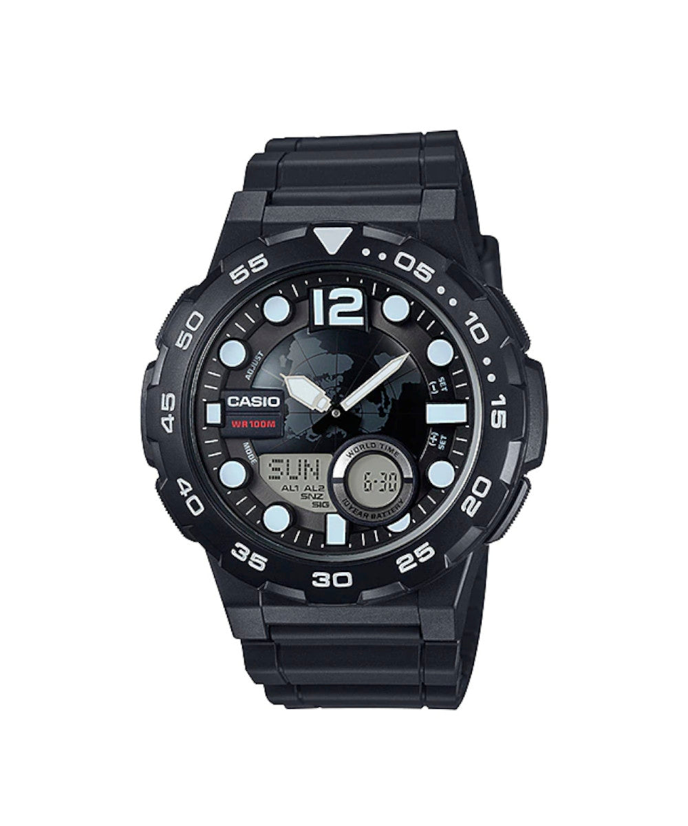 RELOJ PARA HOMBRE CASIO AEQ-100W-1AVDF -NEGRO - Tiendas Casio TITEC