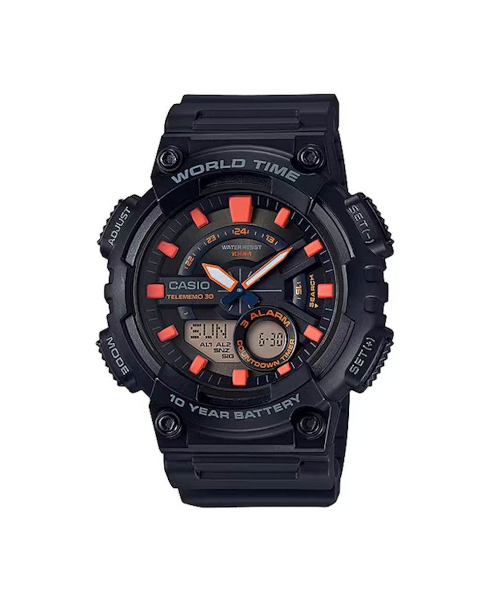 RELOJ PARA HOMBRE CASIO AEQ-110W-1A2VDF -NEGRO - Tiendas Casio TITEC