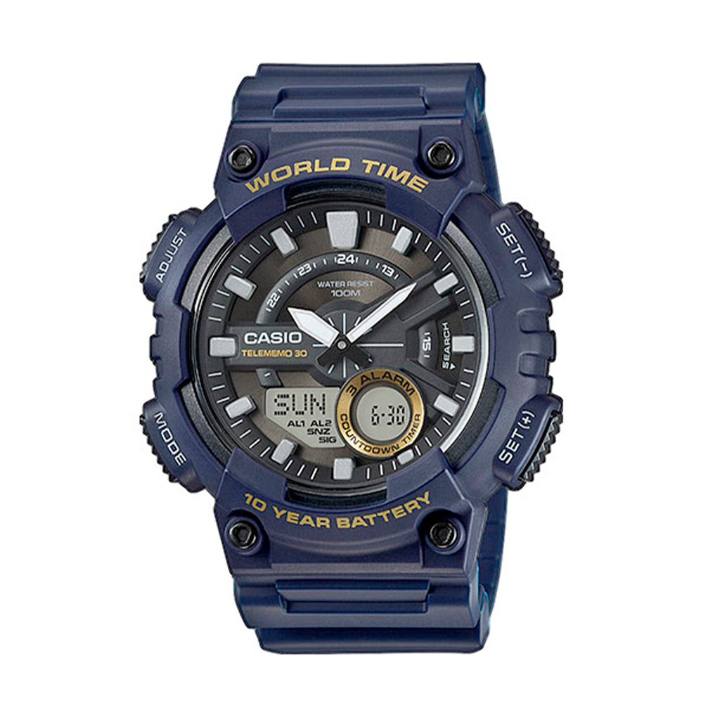 RELOJ PARA HOMBRE CASIO AEQ-110W-2AVDF -AZUL - Tiendas Casio TITEC