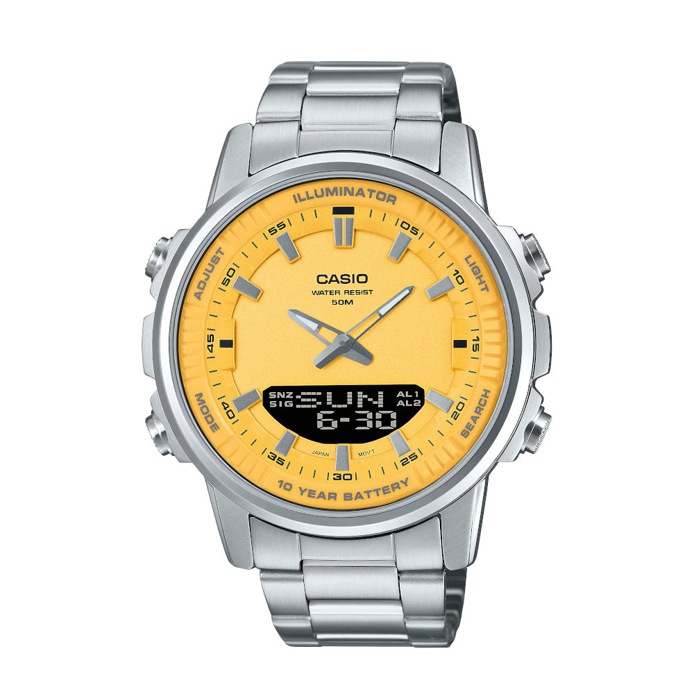 RELOJ PARA HOMBRE CASIO AMW-880D-9AVDF -AMARILLO - Tiendas Casio TITEC