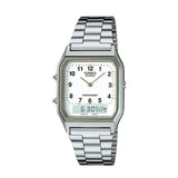 RELOJ CASIO VINTAGE AQ-230A-7BMQ -PLATEADO - Tiendas Casio TITEC