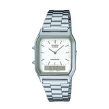 RELOJ CASIO VINTAGE AQ-230A-7DMQ -PLATEADO