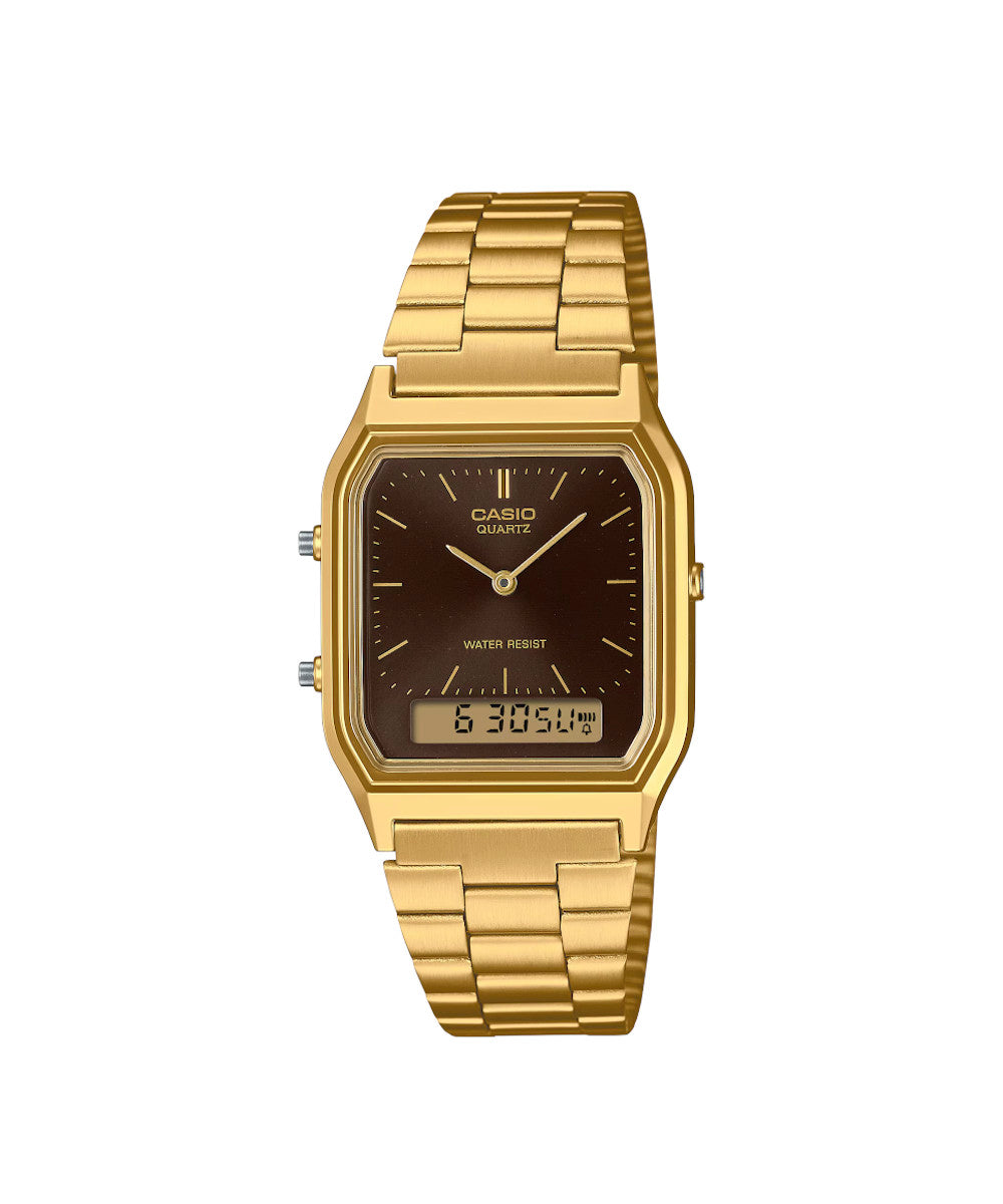 RELOJ CASIO VINTAGE AQ-230GA-5AMQYDF -DORADO - Tiendas Casio TITEC