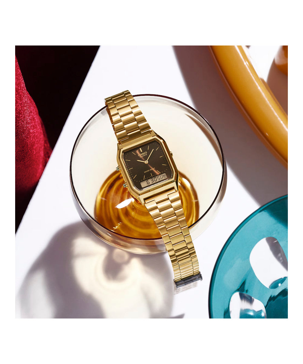 RELOJ CASIO VINTAGE AQ-230GA-5AMQYDF -DORADO - Tiendas Casio TITEC