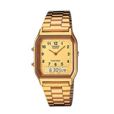RELOJ CASIO VINTAGE AQ-230GA-9BMQ -DORADO - Tiendas Casio TITEC