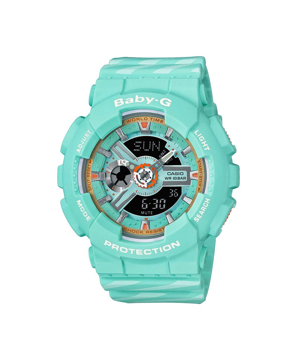 RELOJ PARA MUJER CASIO BABY-G BA-110CH-3ADR -VERDE - Tiendas Casio TITEC