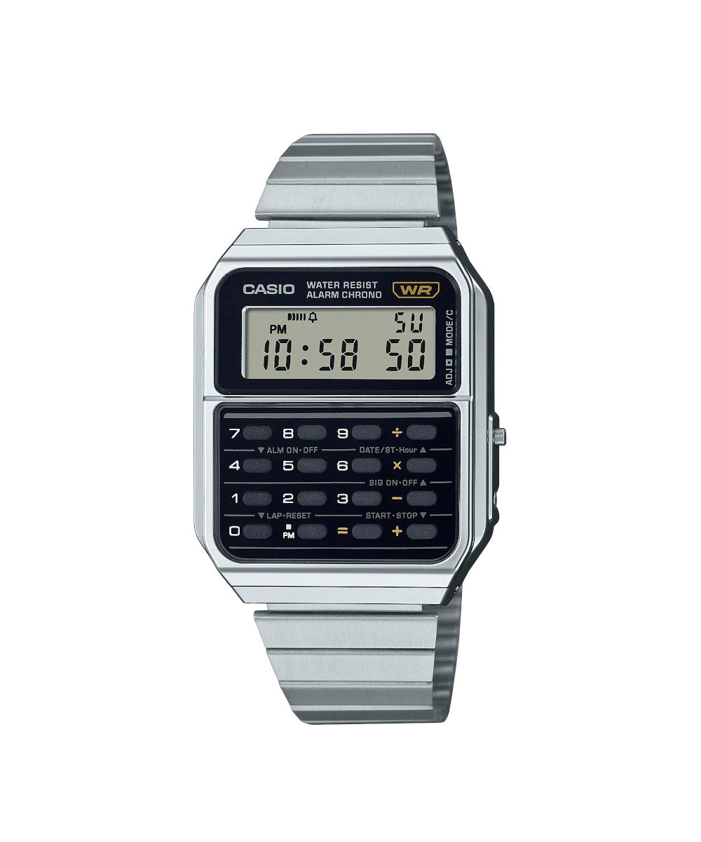 RELOJ CASIO VINTAGE CA-500WE-1ADF -PLATEADO - Tiendas Casio TITEC