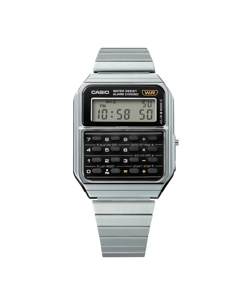 RELOJ CASIO VINTAGE CA-500WE-1ADF -PLATEADO - Tiendas Casio TITEC