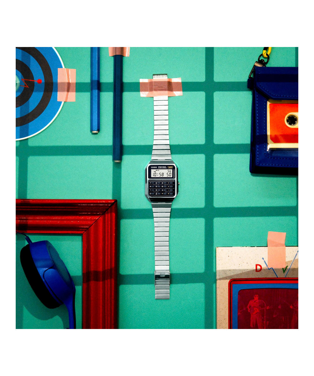 RELOJ CASIO VINTAGE CA-500WE-1ADF -PLATEADO - Tiendas Casio TITEC