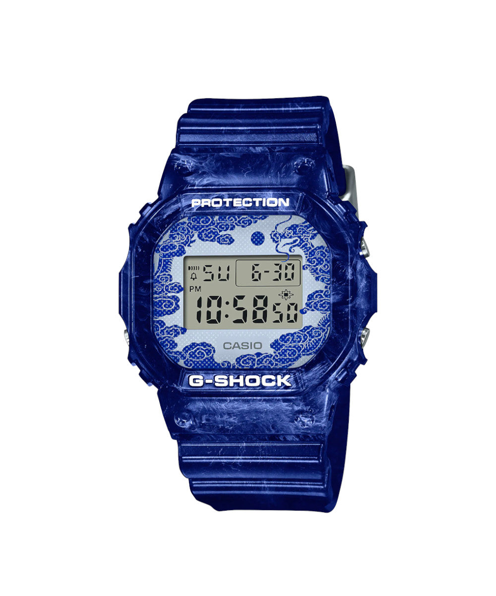 RELOJ CASIO G-SHOCK DW-5600BWP-2DR- AZUL - Tiendas Casio TITEC