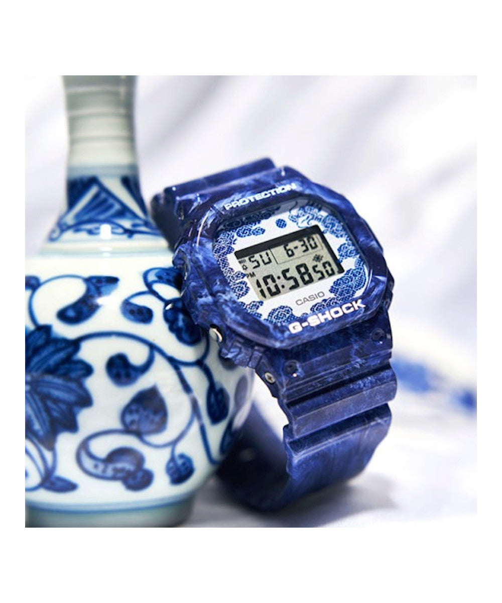 RELOJ CASIO G-SHOCK DW-5600BWP-2DR- AZUL - Tiendas Casio TITEC