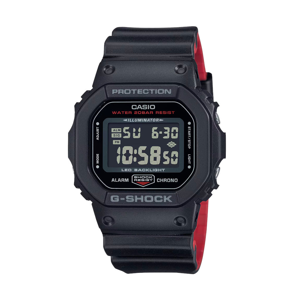 RELOJ CASIO G-SHOCK DW-5600UHR-1DR- NEGRO - Tiendas Casio TITEC