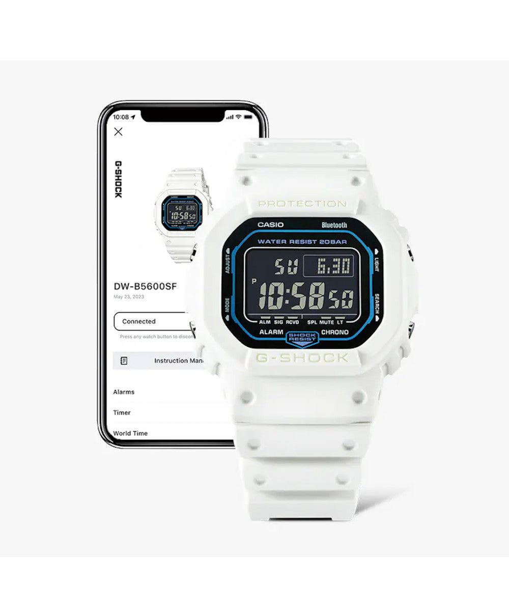RELOJ CASIO G-SHOCK DW-B5600SF-7DR- BLANCO - Tiendas Casio TITEC