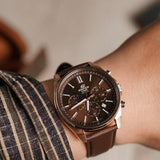 RELOJ PARA HOMBRE CASIO EDIFICE EFV-650CL-5AVUDF -CAFÉ