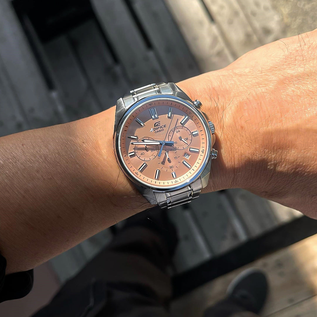 RELOJ PARA HOMBRE CASIO EDIFICE EFV-650D-4AVUDF -ROSADO - Tiendas Casio TITEC