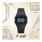 RELOJ CASIO F-91W-1DG -NEGRO - Tiendas Casio TITEC