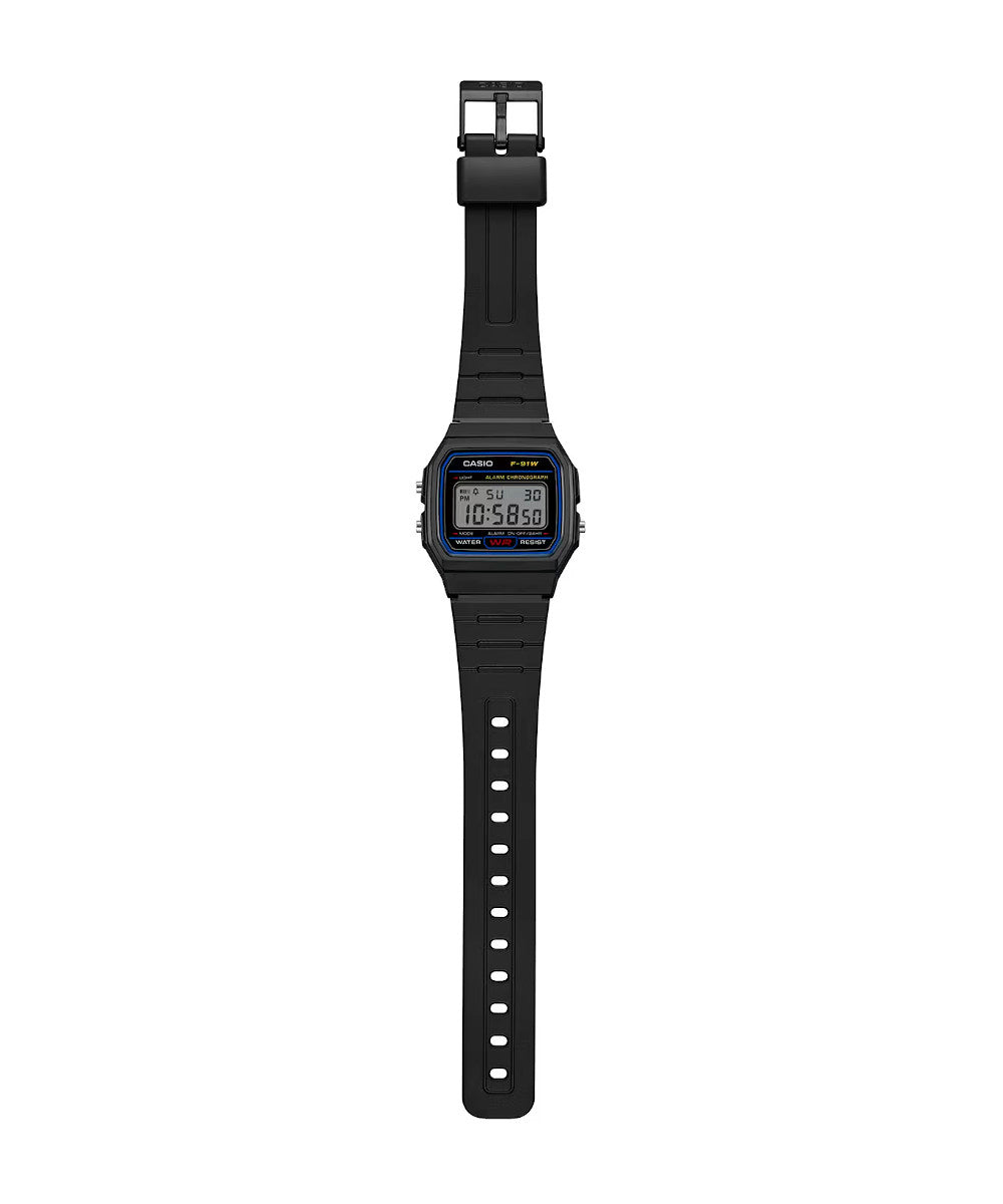 RELOJ CASIO F-91W-1DG -NEGRO - Tiendas Casio TITEC
