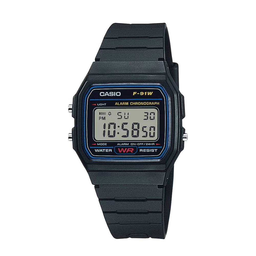 RELOJ CASIO F-91W-1DG -NEGRO - Tiendas Casio TITEC