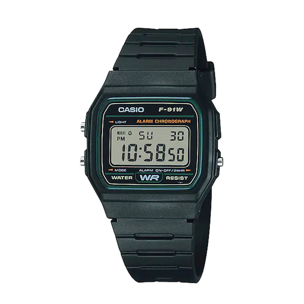 RELOJ CASIO F-91W-3DG -NEGRO - Tiendas Casio TITEC
