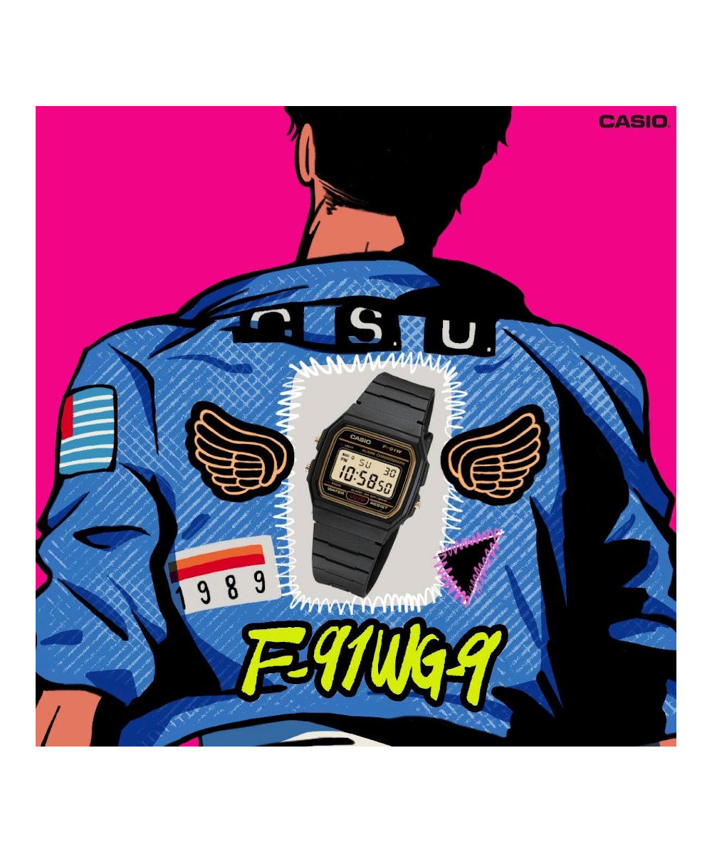 RELOJ CASIO F-91WG-9QDF -NEGRO - Tiendas Casio TITEC