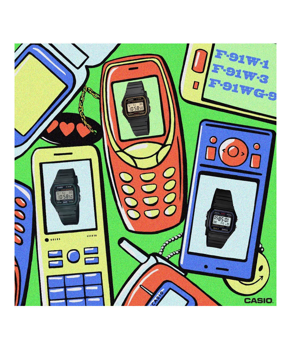 RELOJ CASIO F-91WG-9QDF -NEGRO - Tiendas Casio TITEC