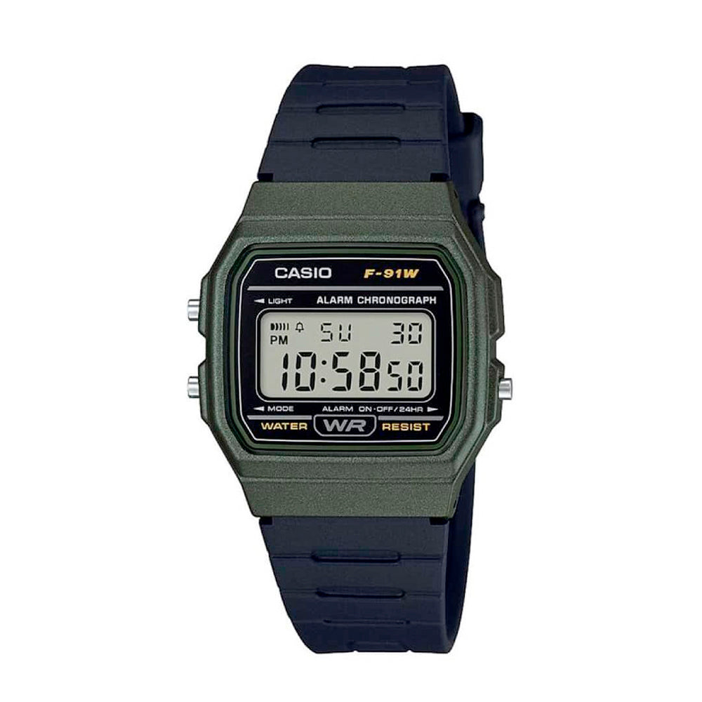 RELOJ CASIO F-91WM-3ADF -VERDE - Tiendas Casio TITEC