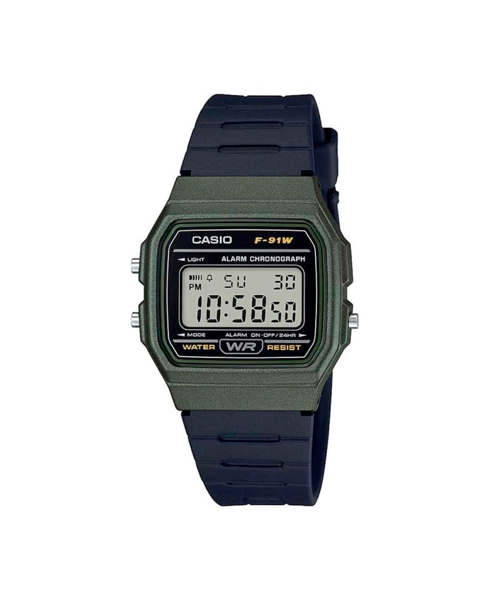 RELOJ CASIO F-91WM-3ADF -VERDE - Tiendas Casio TITEC