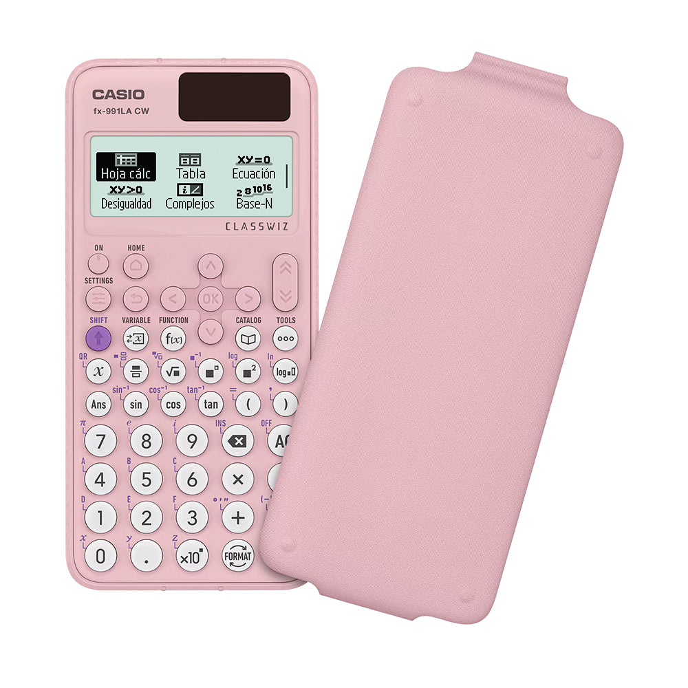 CALCULADORA CASIO ESCUELA Y UNIVERSIDAD FX-991LACW-PK-W-DT -ROSADA - Tiendas Casio TITEC