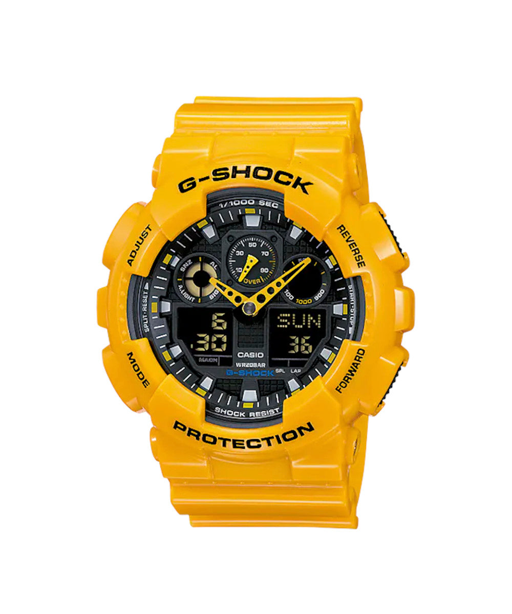 RELOJ CASIO G-SHOCK GA-100A-9ADR- AMARILLO - Tiendas Casio TITEC