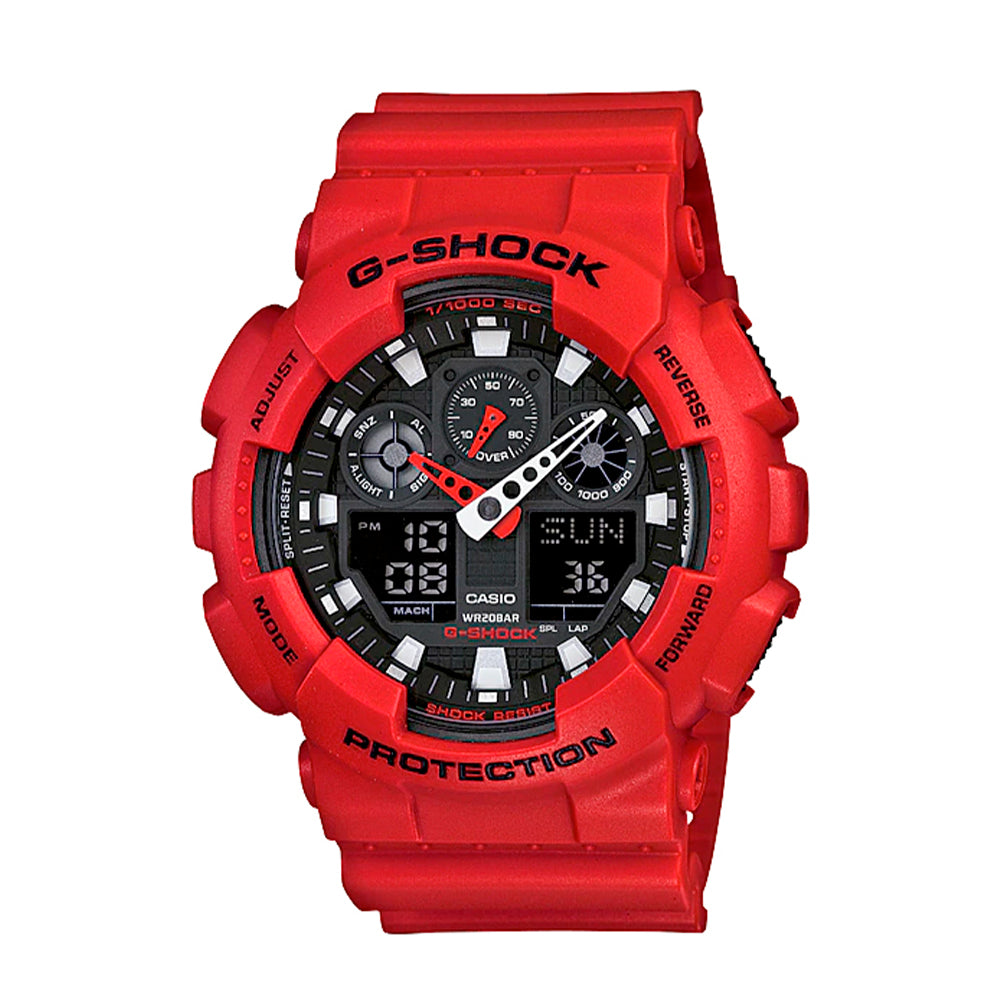 RELOJ CASIO G-SHOCK GA-100B-4ADR- ROJO - Tiendas Casio TITEC