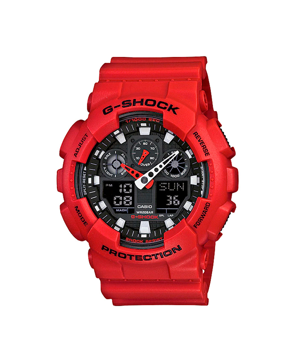 RELOJ CASIO G-SHOCK GA-100B-4ADR- ROJO - Tiendas Casio TITEC