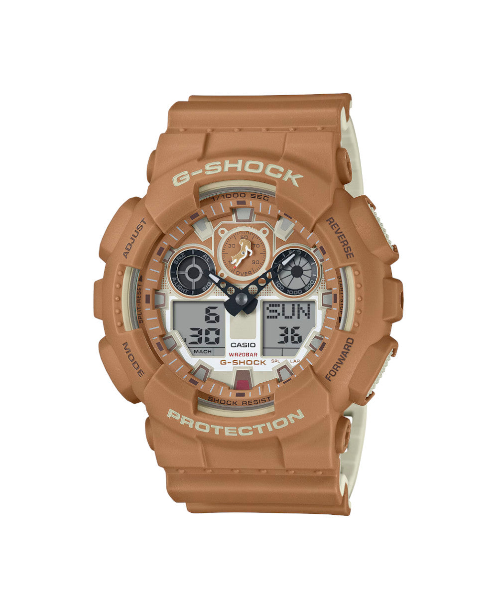 RELOJ CASIO G-SHOCK GA-100SHB-5ADR- CAFÉ - Tiendas Casio TITEC