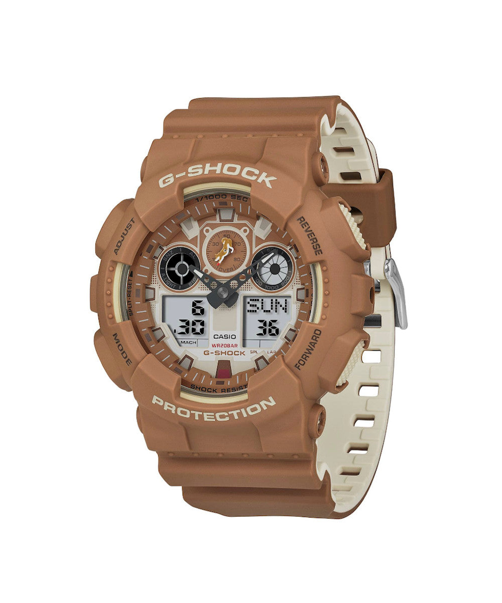 RELOJ CASIO G-SHOCK GA-100SHB-5ADR- CAFÉ - Tiendas Casio TITEC