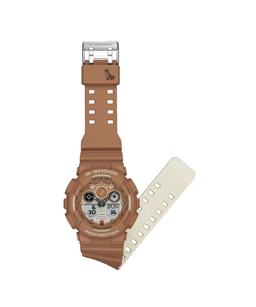 RELOJ CASIO G-SHOCK GA-100SHB-5ADR- CAFÉ - Tiendas Casio TITEC