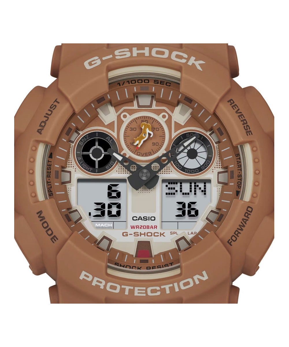 RELOJ CASIO G-SHOCK GA-100SHB-5ADR- CAFÉ - Tiendas Casio TITEC