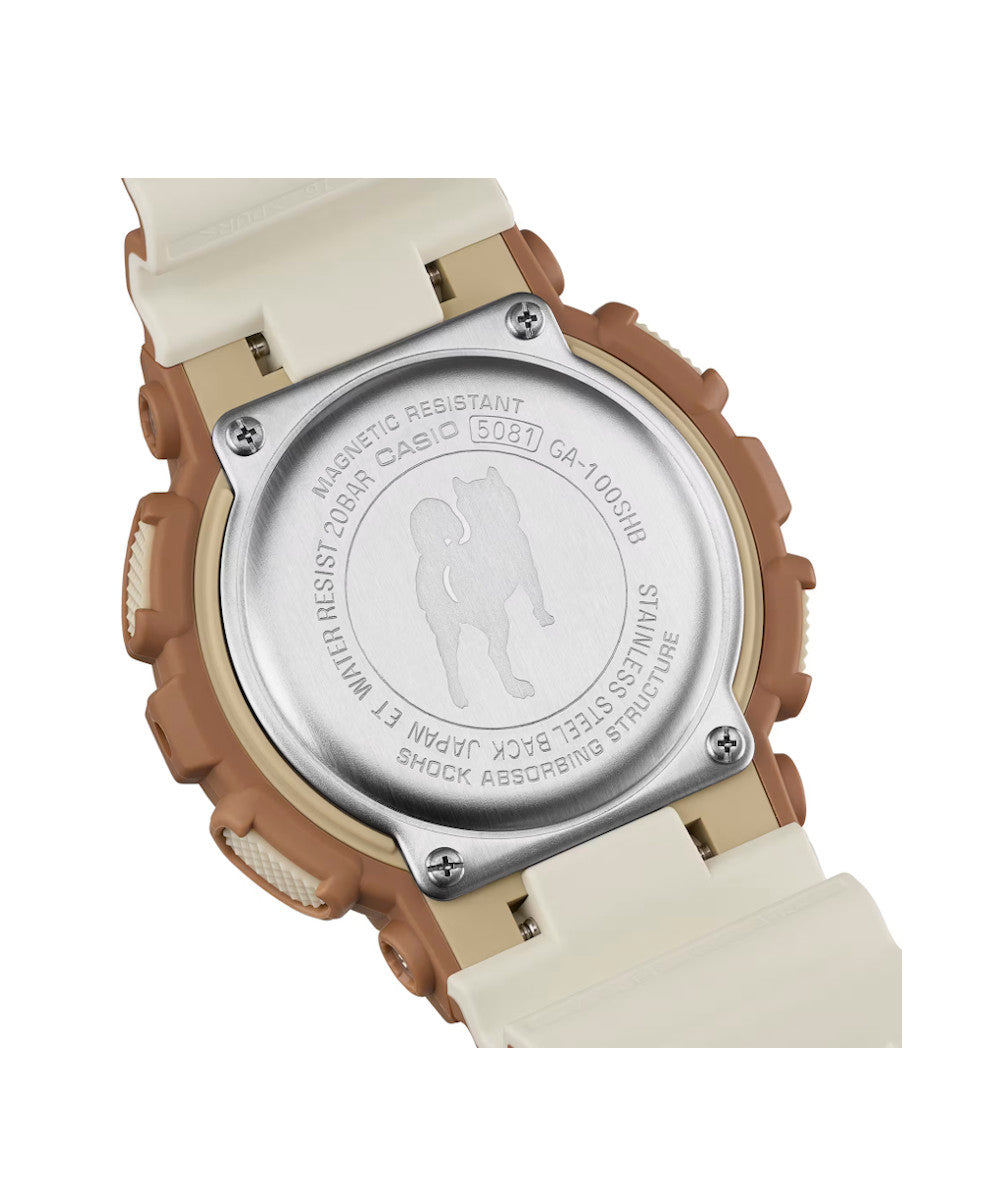 RELOJ CASIO G-SHOCK GA-100SHB-5ADR- CAFÉ - Tiendas Casio TITEC
