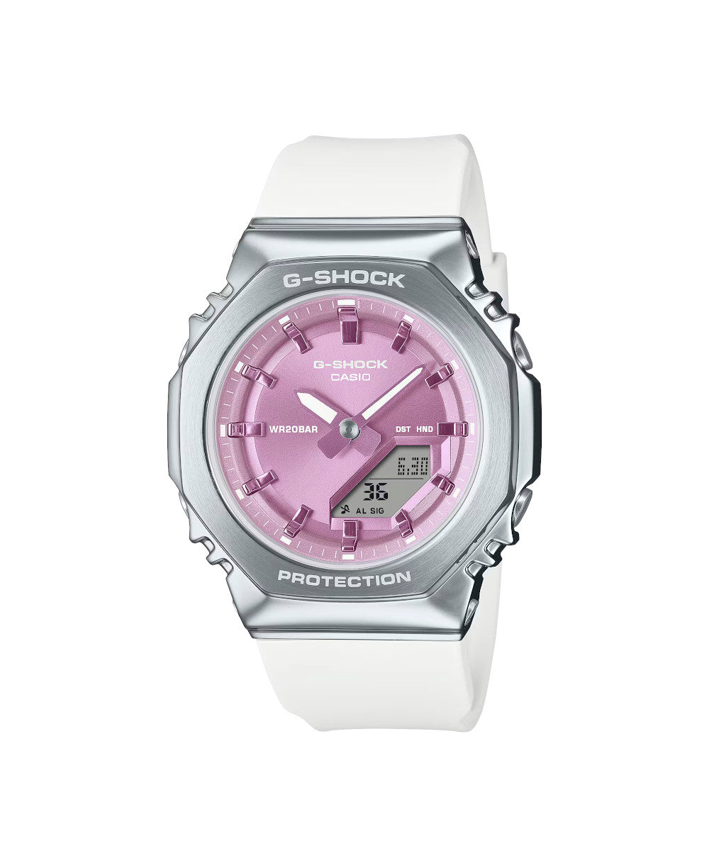 RELOJ PARA MUJER CASIO G-SHOCK  GM-S2110-7A6DR -ROSADO - Tiendas Casio TITEC