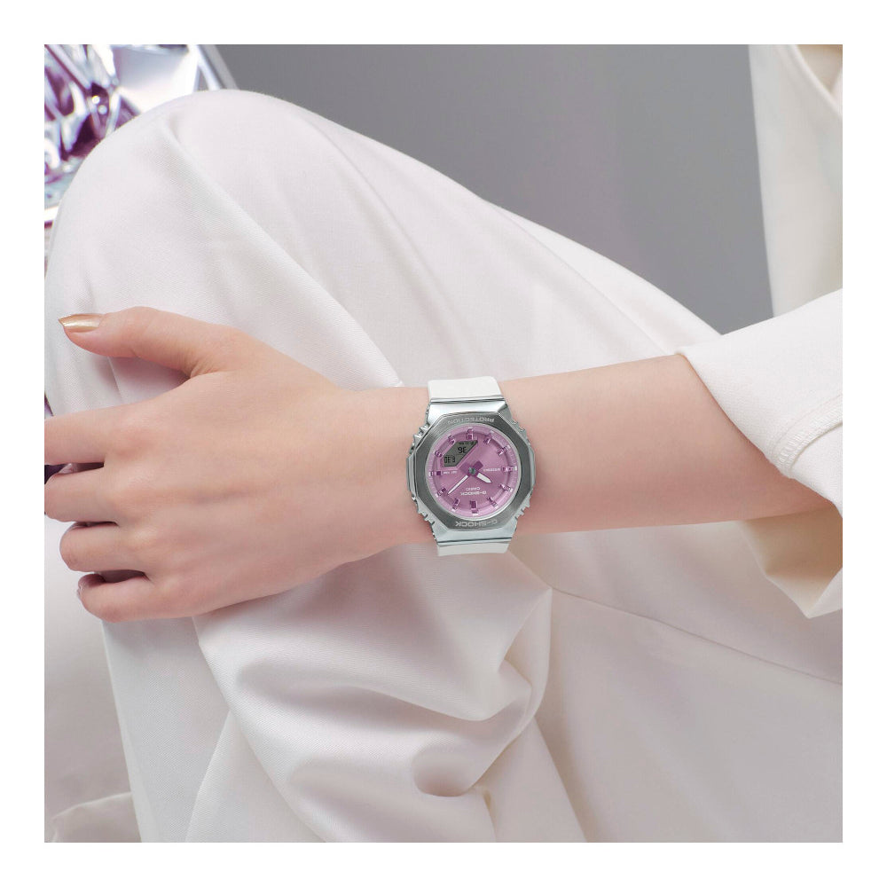RELOJ PARA MUJER CASIO G-SHOCK  GM-S2110-7A6DR -ROSADO - Tiendas Casio TITEC