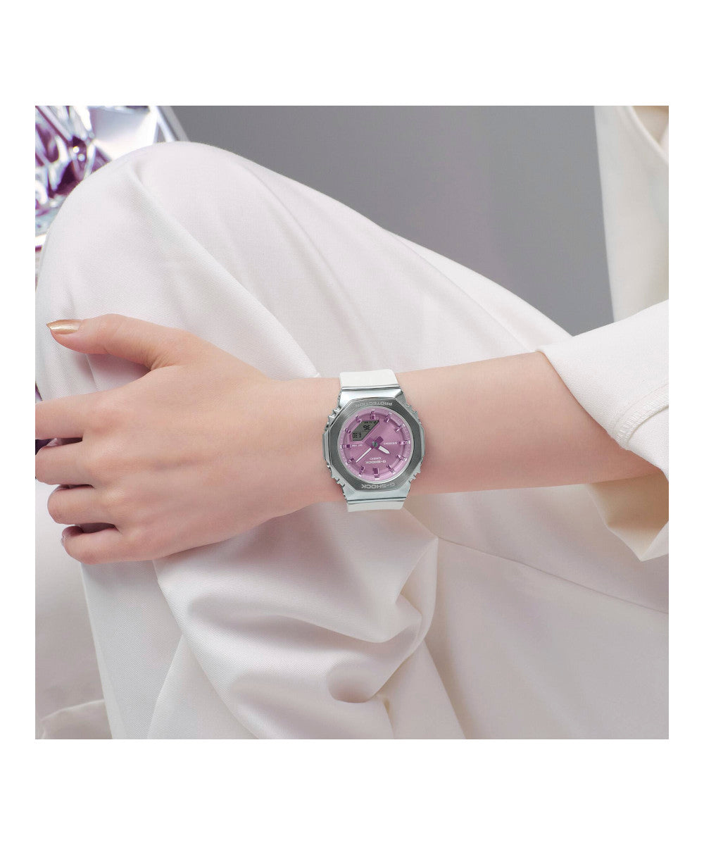 RELOJ PARA MUJER CASIO G-SHOCK  GM-S2110-7A6DR -ROSADO - Tiendas Casio TITEC