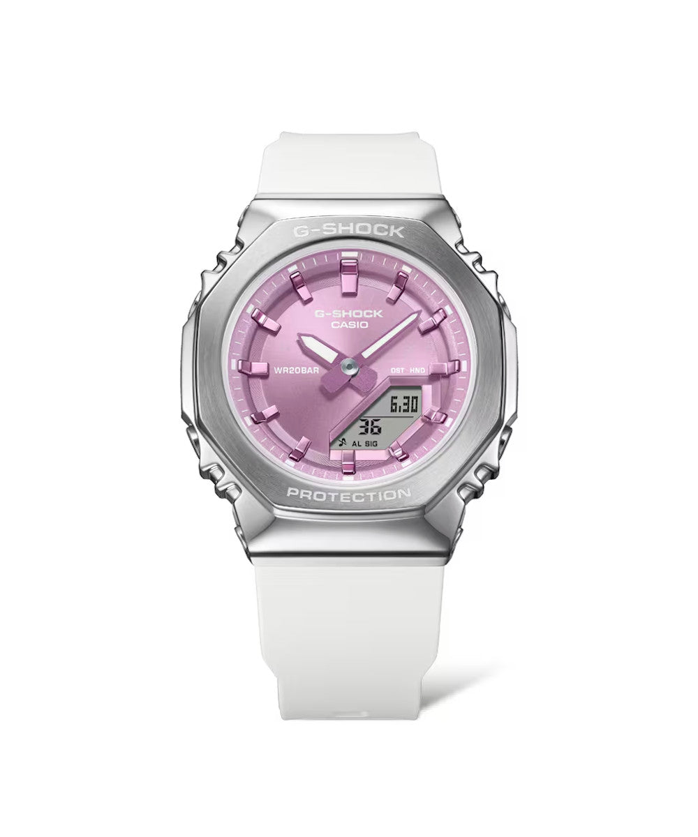 RELOJ PARA MUJER CASIO G-SHOCK  GM-S2110-7A6DR -ROSADO - Tiendas Casio TITEC