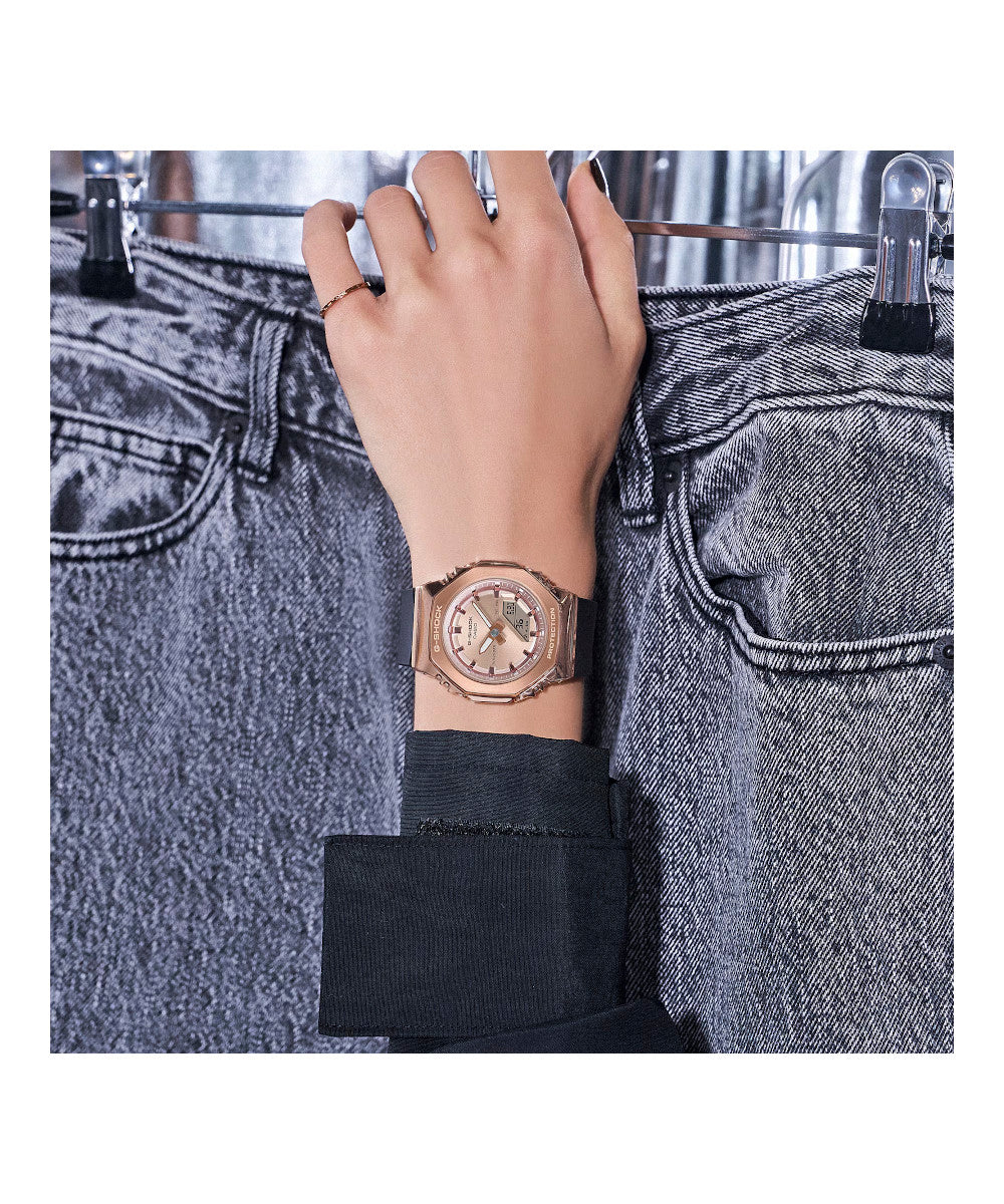 RELOJ PARA MUJER CASIO G-SHOCK  GM-S2110PG-1A4DR -NEGRO - Tiendas Casio TITEC