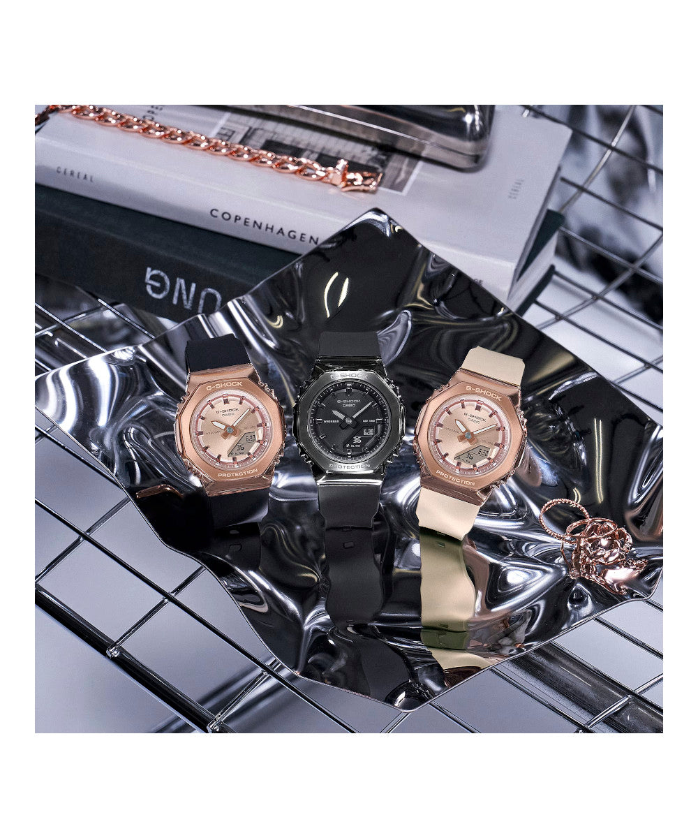 RELOJ PARA MUJER CASIO G-SHOCK  GM-S2110PG-1A4DR -NEGRO - Tiendas Casio TITEC