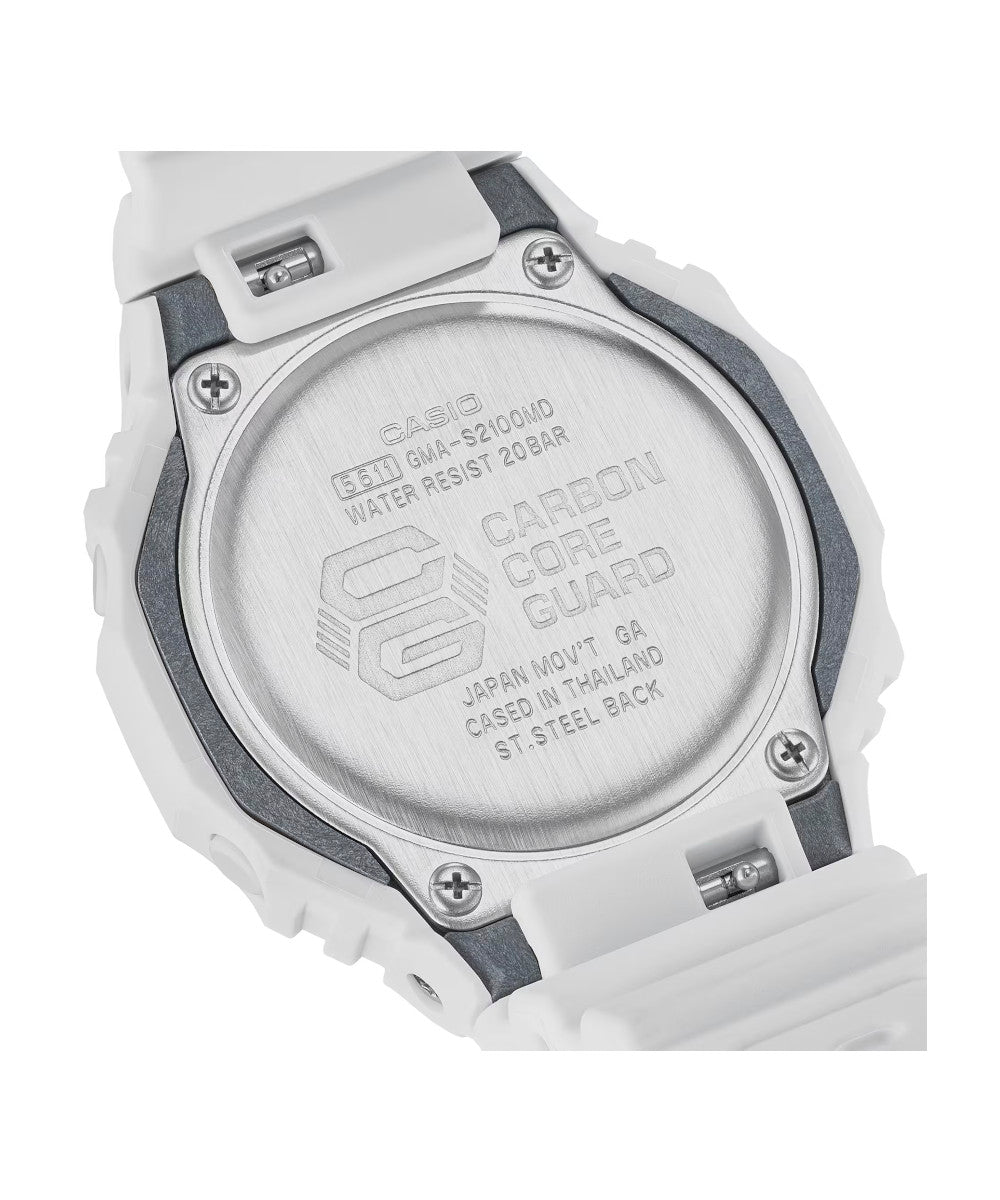 RELOJ PARA MUJER CASIO G-SHOCK  GMA-S2100MD-7ADR -BLANCO - Tiendas Casio TITEC