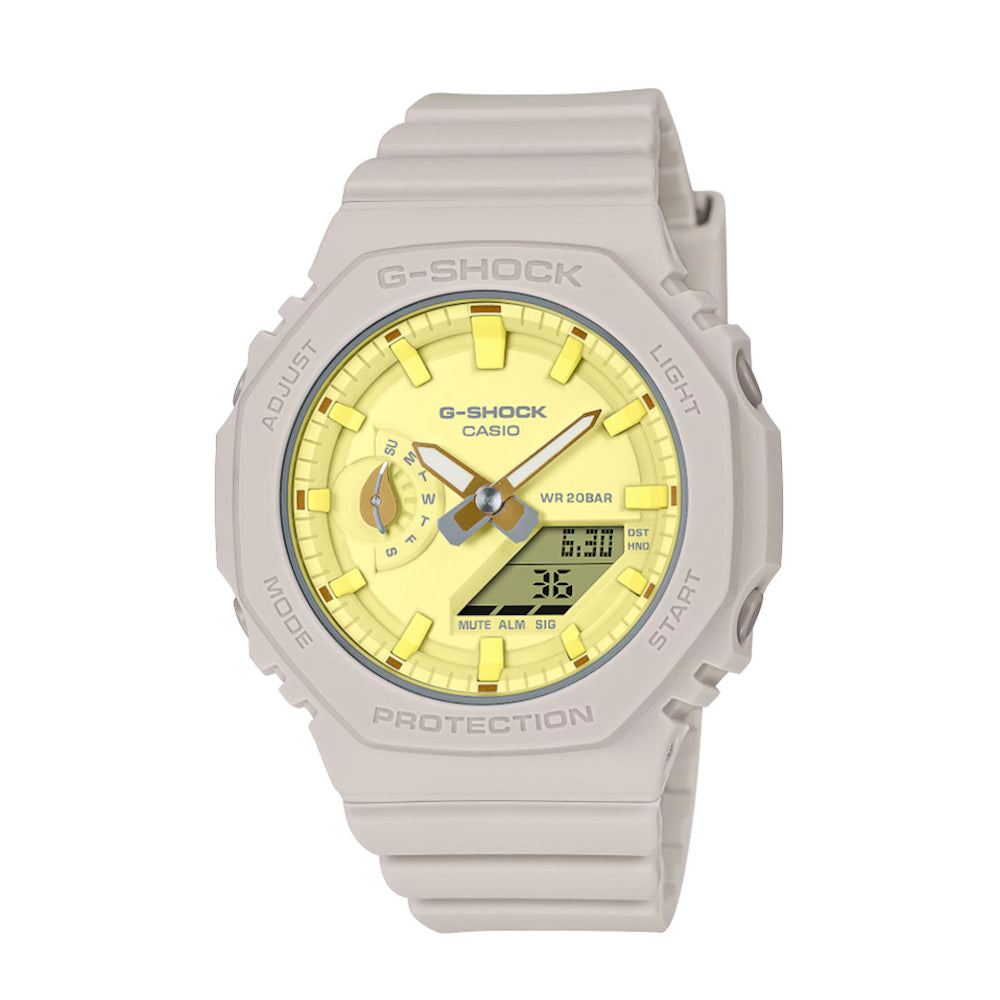 RELOJ PARA MUJER CASIO G-SHOCK  GMA-S2100NC-4ADR -AMARILLO - Tiendas Casio TITEC