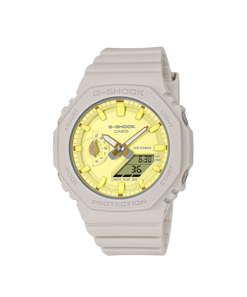 RELOJ PARA MUJER CASIO G-SHOCK  GMA-S2100NC-4ADR -AMARILLO - Tiendas Casio TITEC